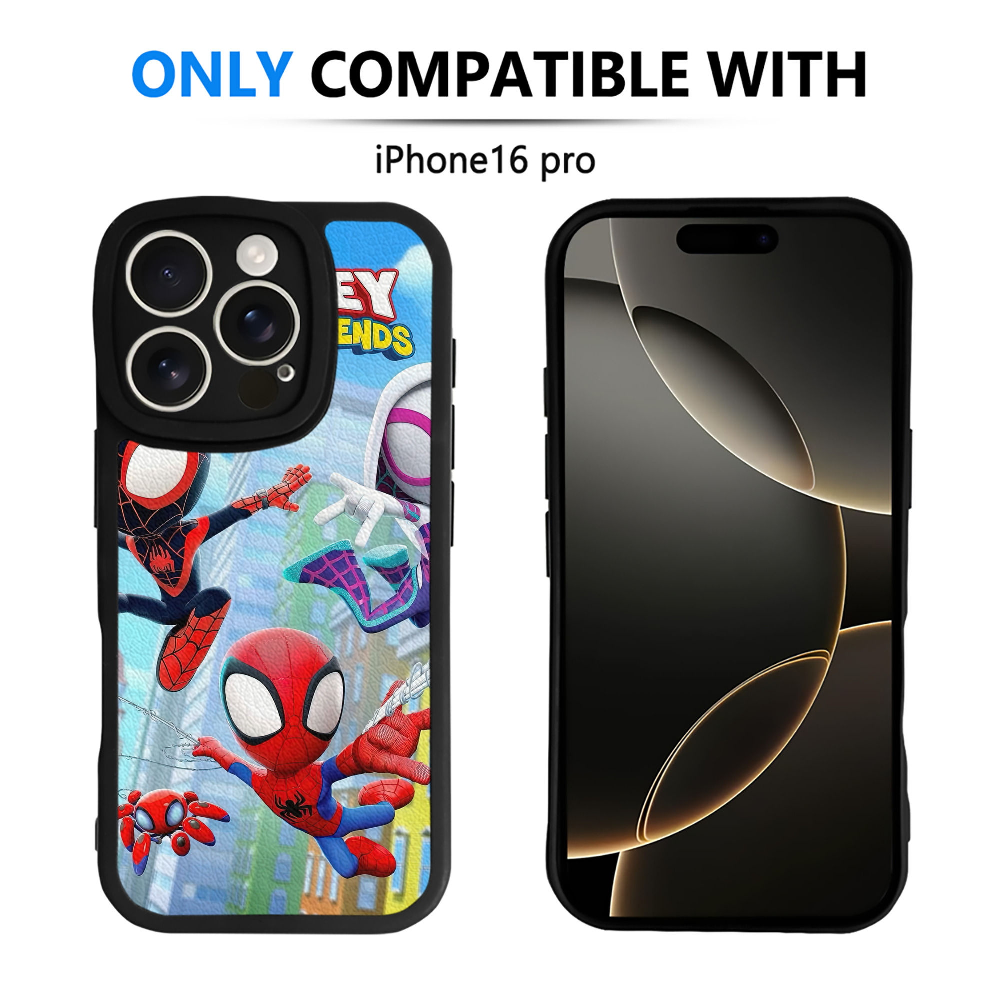 （画像用） Spider Man スパイダーマン 【iPhone 16シリーズ対応】シリコンスマホケース（レザー調） 材質：シリコン